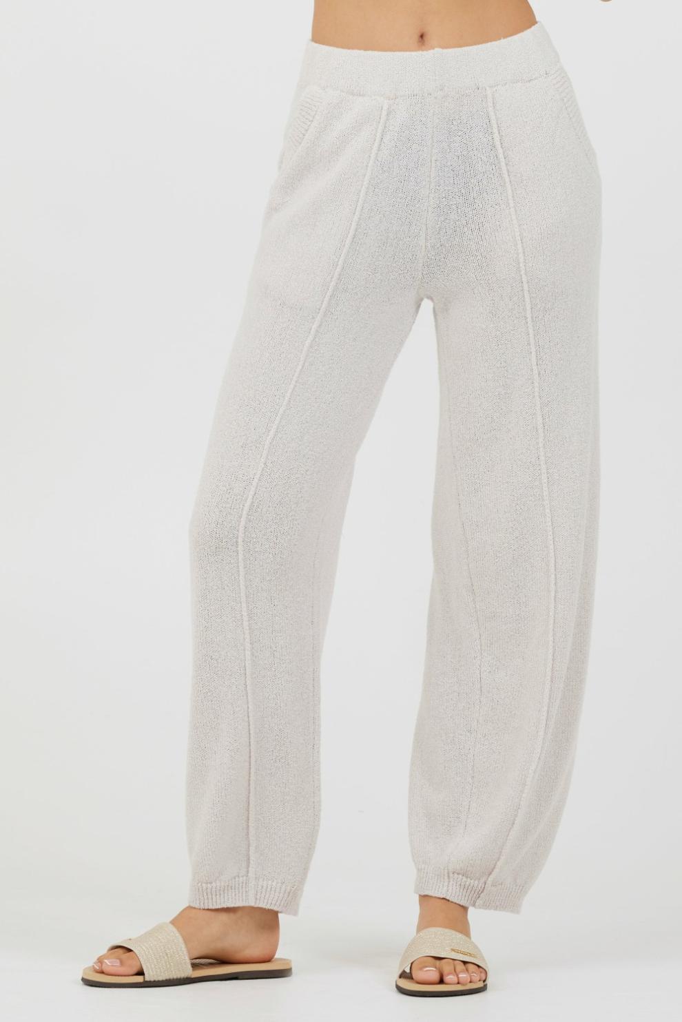 Vintage Havana All Bottoms | Women Coconut Relaxed Rib Knit Pants Coconut