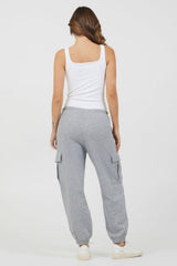 Vintage Havana All Bottoms | Women Heather Grey Bounded Textured Jersey Cargo Heather Grey