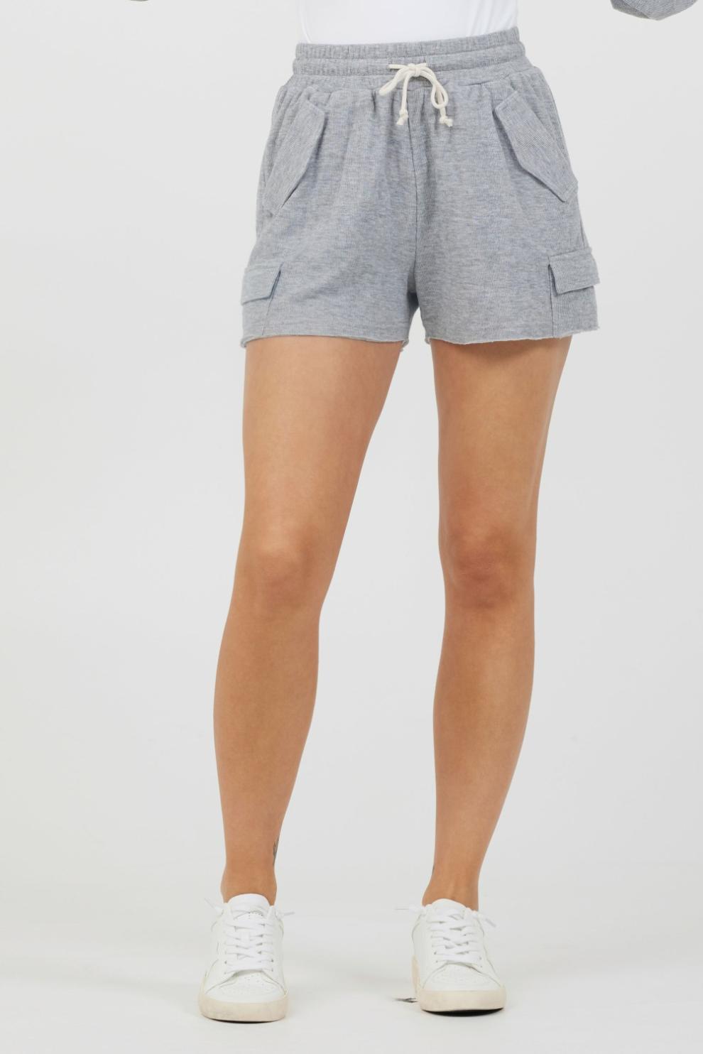 Vintage Havana All Bottoms | Women Heather Grey Bounded Textured Jersey Shorts Heather Grey