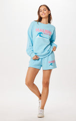 Vintage Havana All Bottoms | Women Tropical Blue Malibu Jet Setter Surf Wash Shorts Tropical Blue