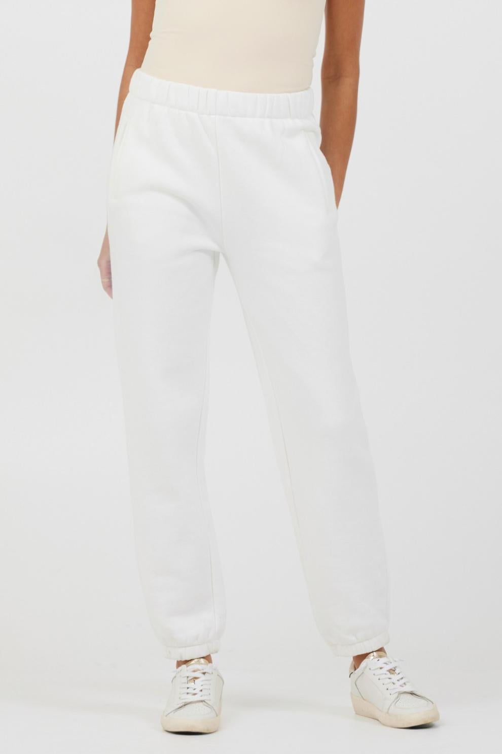 Vintage Havana All Bottoms | Women White Essentials Fleece Joggers White