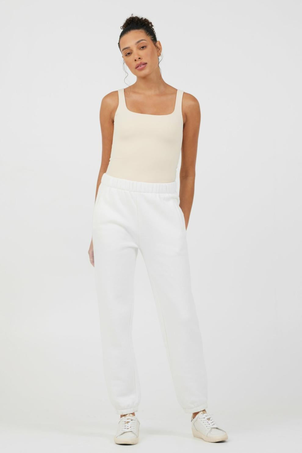 Vintage Havana All Bottoms | Women White Essentials Fleece Joggers White