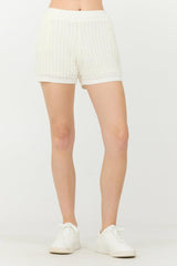 Vintage Havana All Bottoms | Women White Open Crochet Shorts White