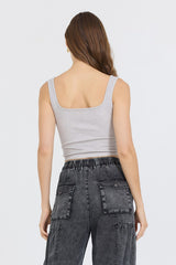 Vintage Havana Casual Tops | Women Heather Grey Seamless Tank Top Heather Grey