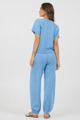 Vintage Havana Casual Tops | Women Hightide Blue Relaxed Rib Knit Top Hightide Blue