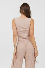 Vintage Havana Casual Tops | Women Nude Wide Rib Fitted Tank Nude