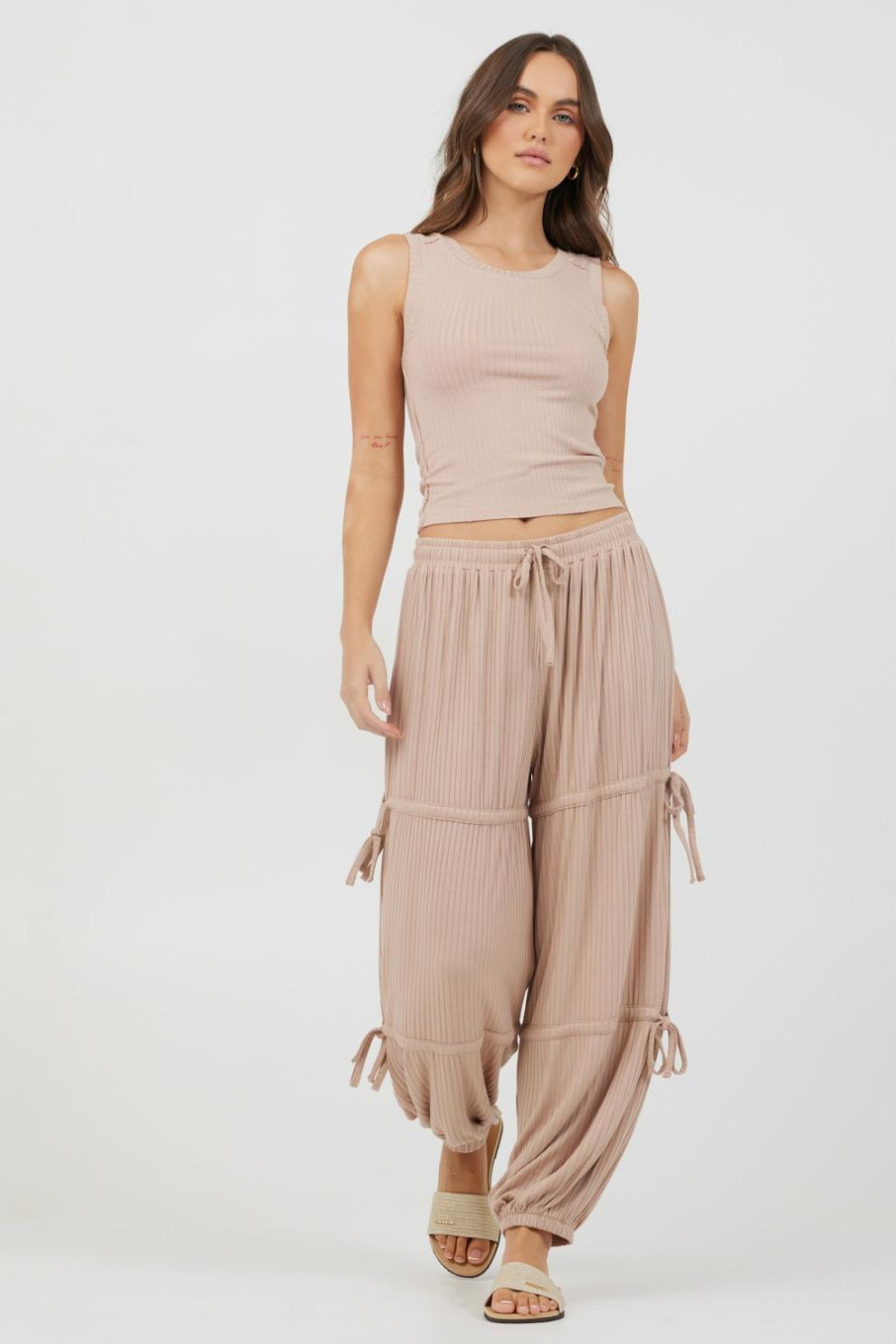 Vintage Havana Casual Tops | Women Nude Wide Rib Fitted Tank Nude