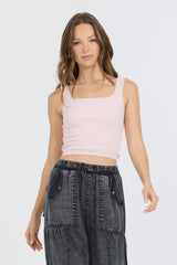 Vintage Havana Casual Tops | Women Soft Pink Seamless Tank Top Soft Pink