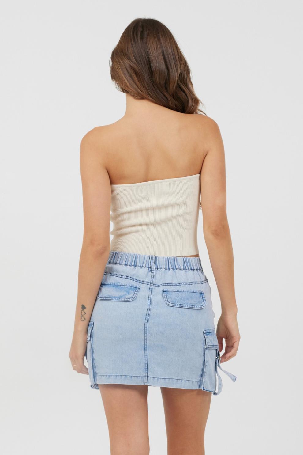 Vintage Havana Casual Tops | Women Sunrise Sand Rib Knit Twist Front Tube Top Sunrise Sand