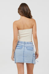 Vintage Havana Casual Tops | Women Sunrise Sand Rib Knit Twist Front Tube Top Sunrise Sand