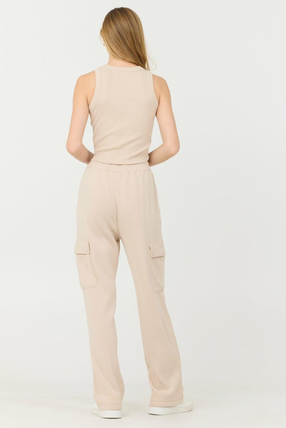 Vintage Havana Casual Tops | Women Vanilla Cream Cashmere Fleece Rib Tank Vanilla Cream