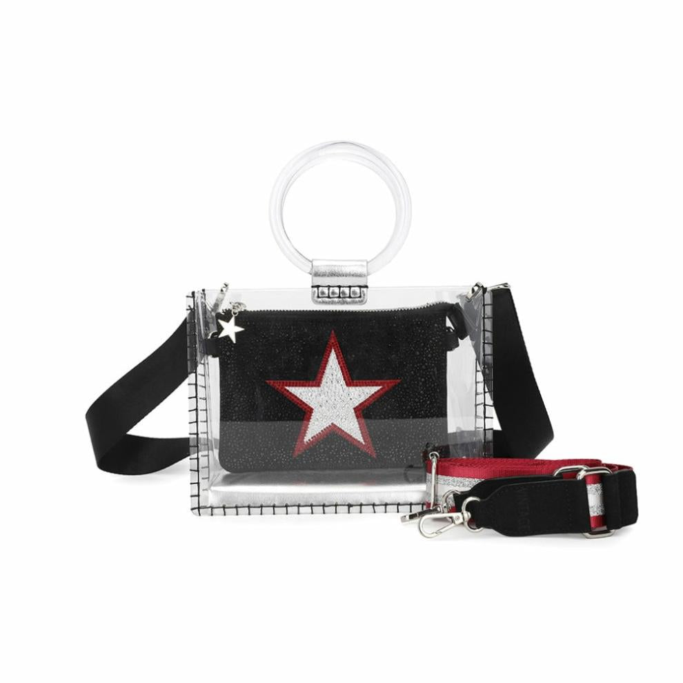 Vintage Havana Clear Bags | Women MINI MOLLY - BLACK SILVER