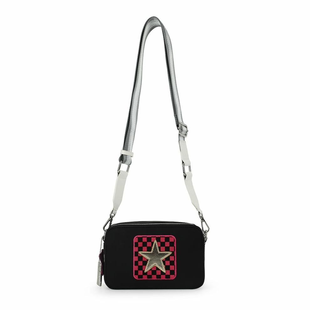 Vintage Havana Crossbody | Women LEGEND BAG - BLACK /RED