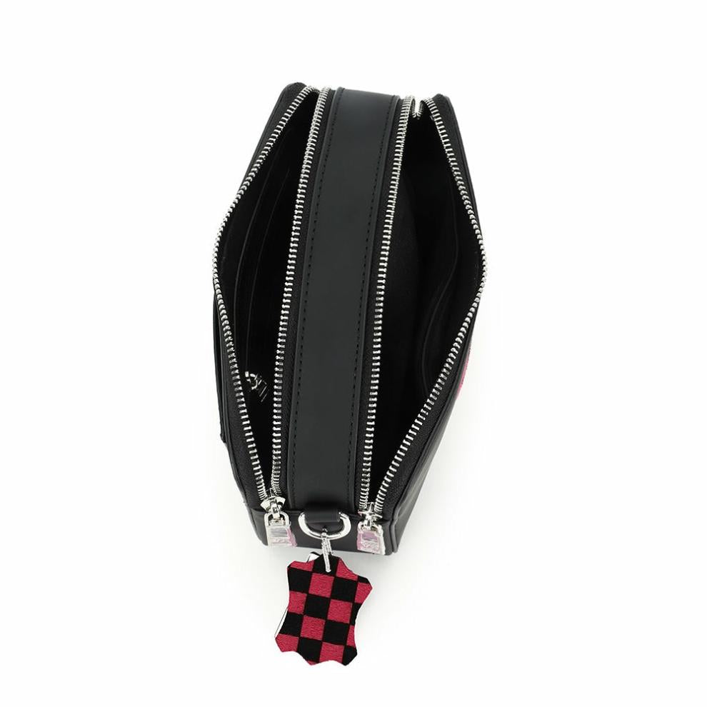 Vintage Havana Crossbody | Women LEGEND BAG - BLACK /RED