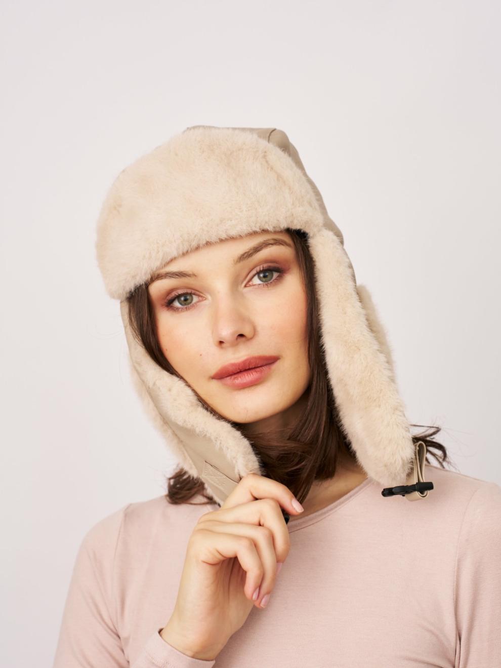 Vintage Havana Fur Trapper Hat | Women FUR TRAPPER HAT - CREAM One Size