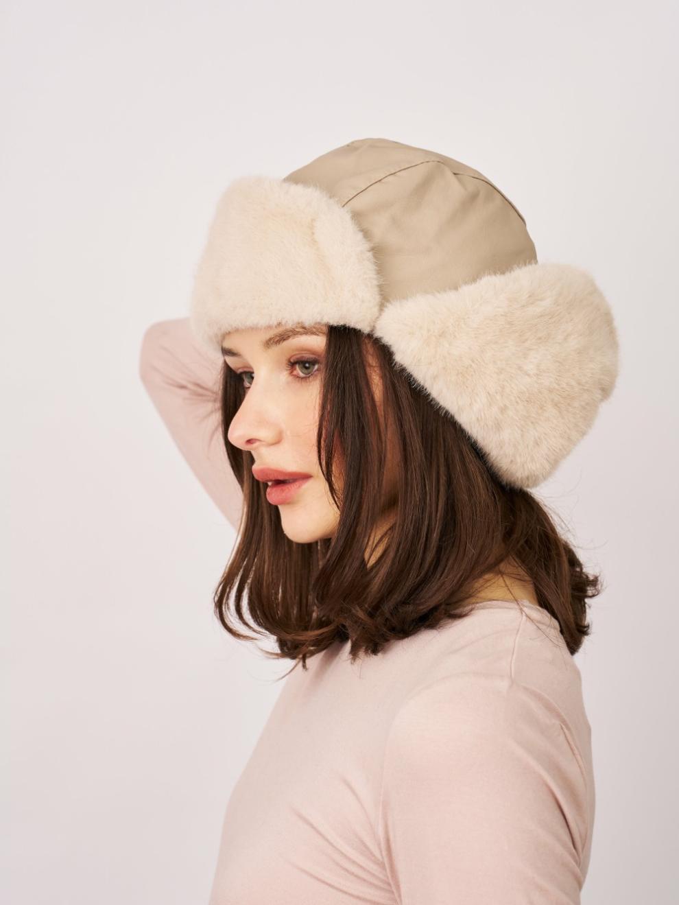 Vintage Havana Fur Trapper Hat | Women FUR TRAPPER HAT - CREAM One Size