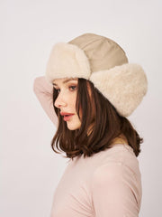 Vintage Havana Fur Trapper Hat | Women FUR TRAPPER HAT - CREAM One Size