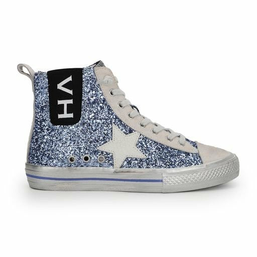Vintage Havana High Tops | Women ALIVE HIGH - BLUE GLITTER Blue Glitter