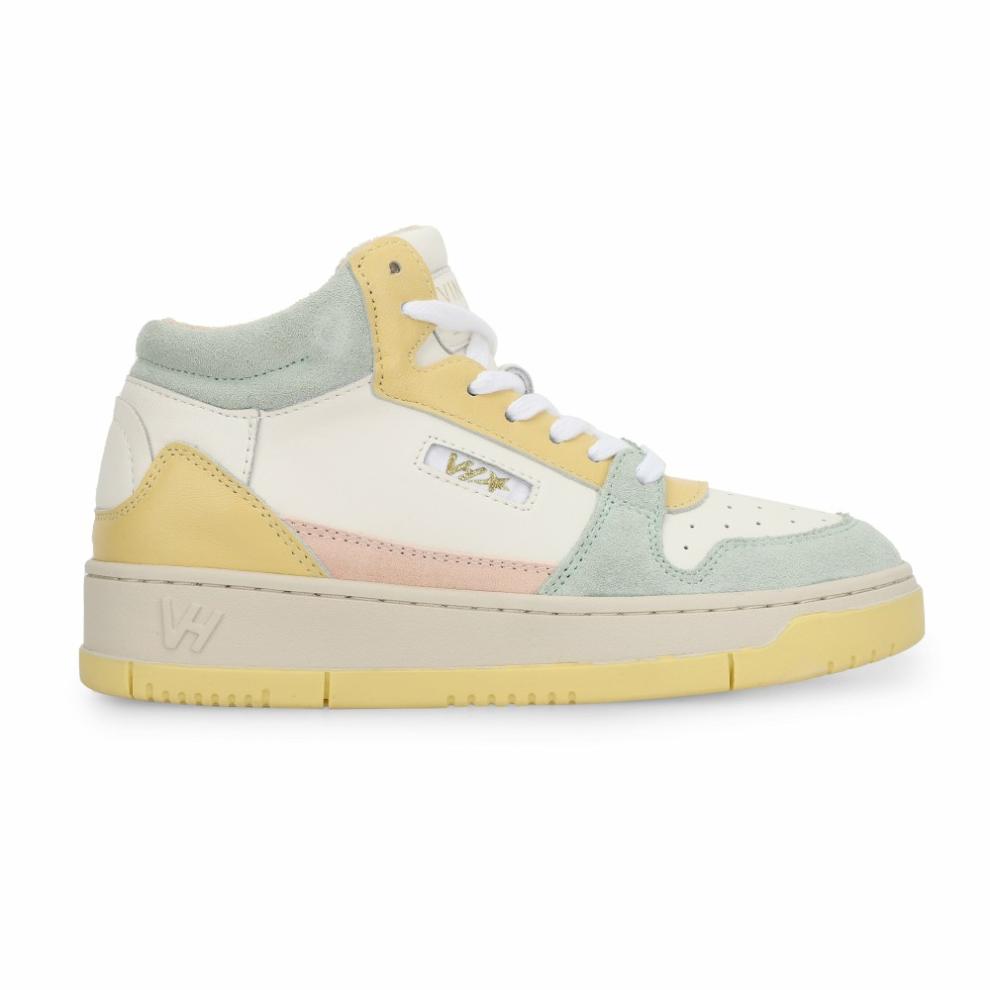 Vintage Havana High Tops | Women CELESTE 2 - WHITE PALE YELLOW MINT White Pale Yellow Mint
