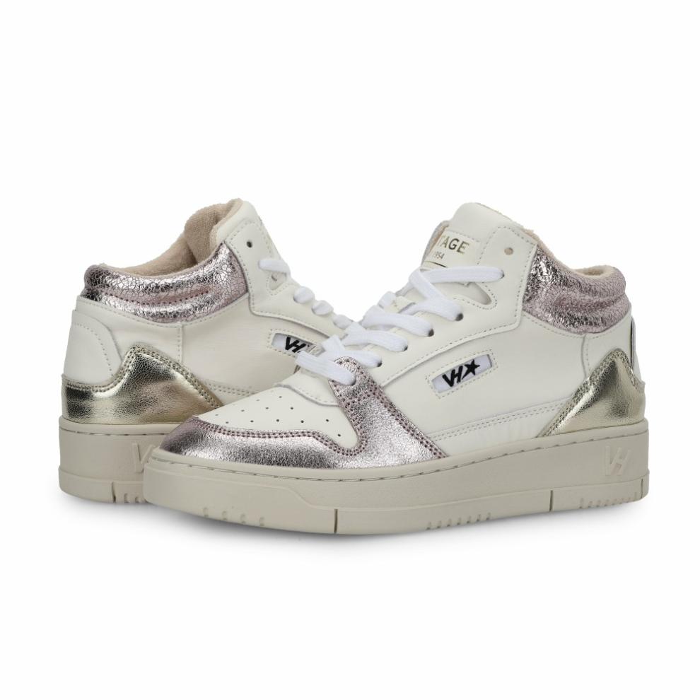 Vintage Havana High Tops | Women CELESTE 3 - WHITE METALLIC White Metallic