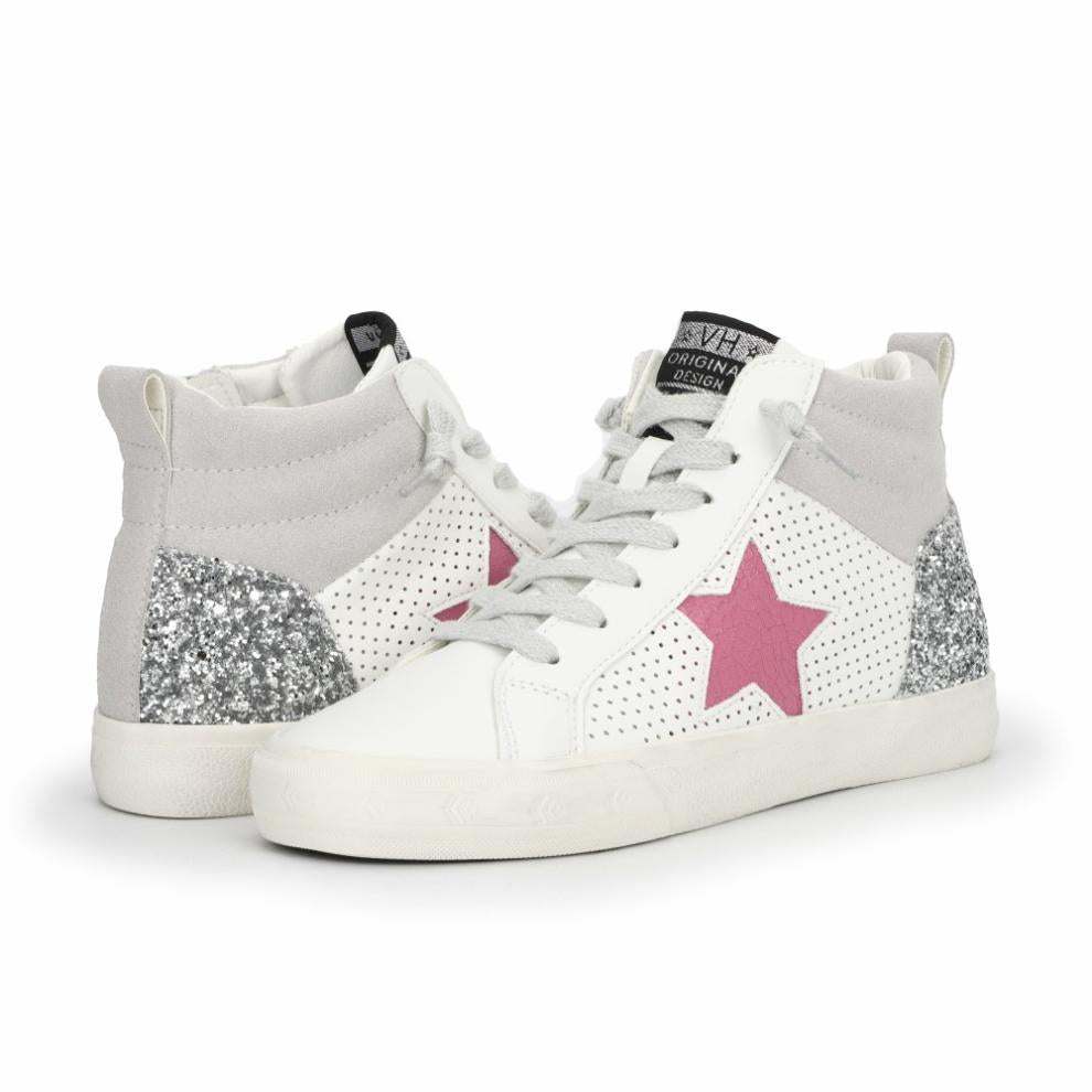 Vintage Havana High Tops | Women LESTER - WHITE GREY PINK White Grey Pink