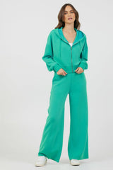 Vintage Havana Hoodies | Women Caribbean Turquoise Cloud Fleece Zip Up Caribbean Turquoise