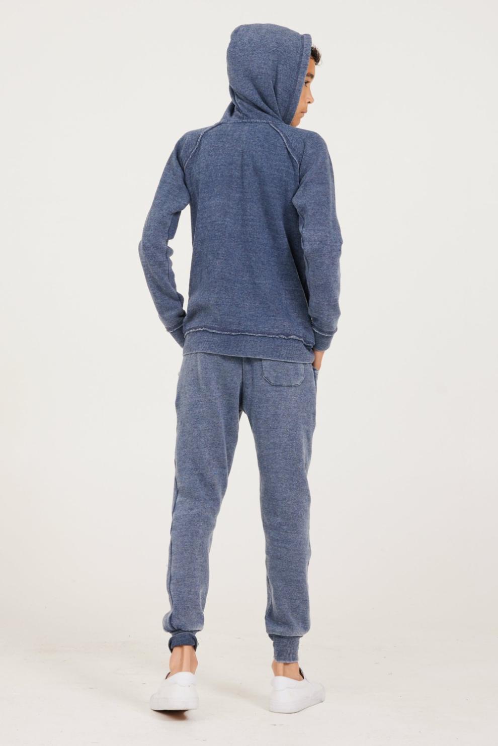 Vintage Havana Hoodies | Women Unisex Burnout Full Zip Hoodie Deep Navy