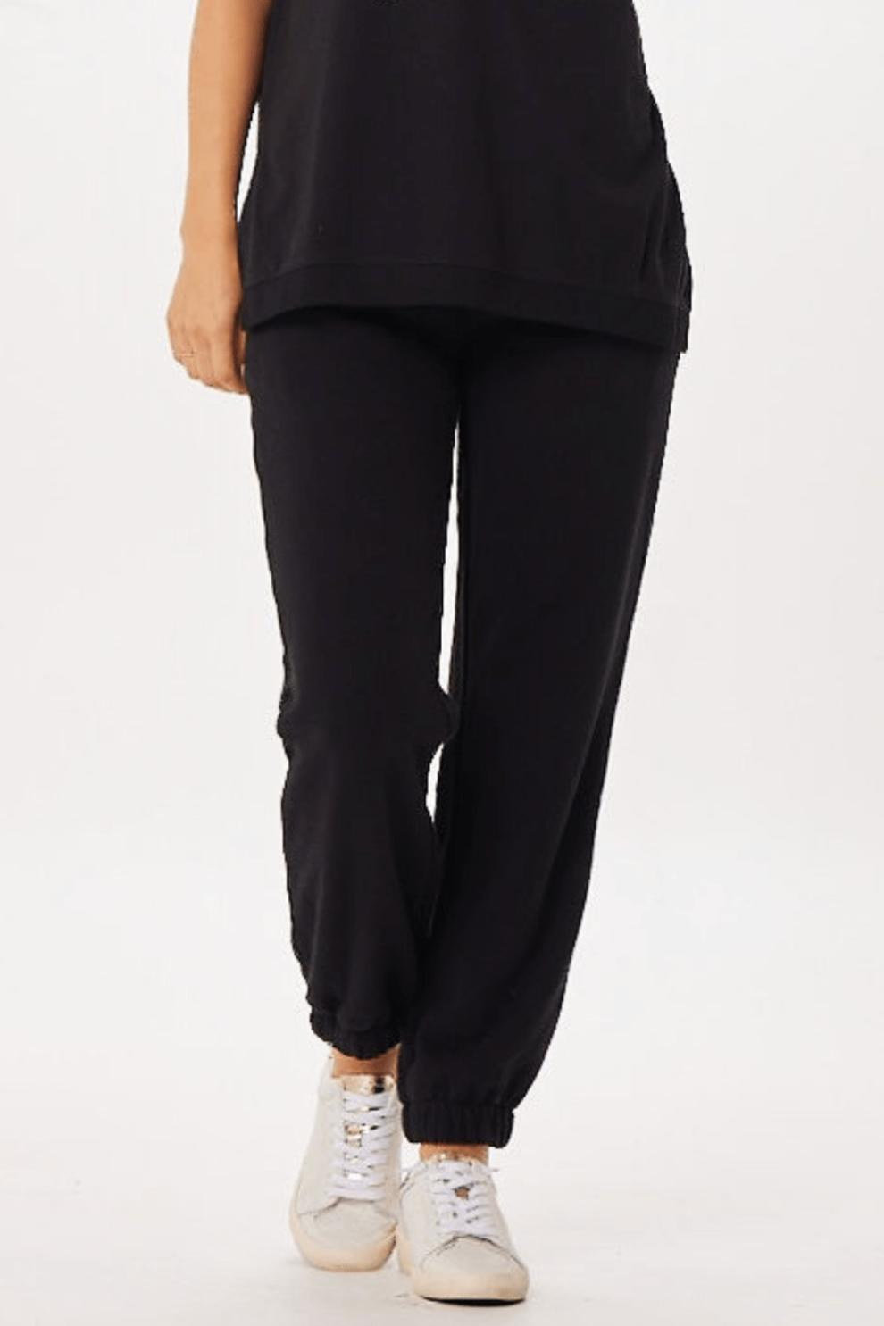 Vintage Havana Joggers | Women Black Tulum Jet Setter Surf Wash Jogger Black
