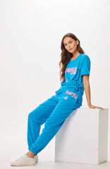 Vintage Havana Joggers | Women Bright Blue St. Tropez Jet Setter Surf Wash Jogger Bright Blue