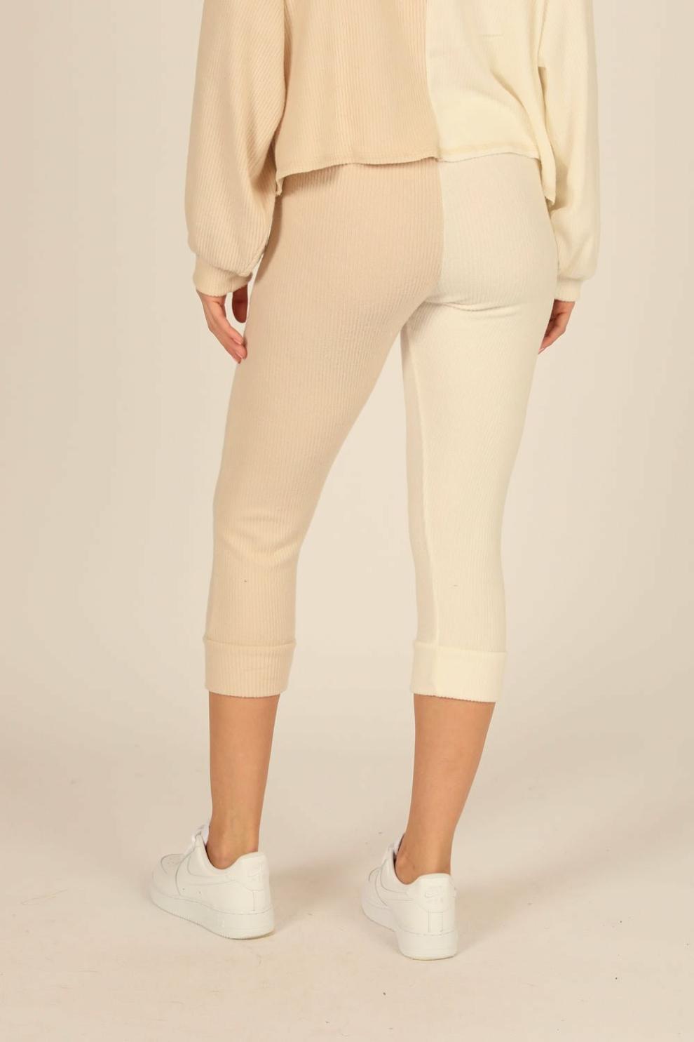 Vintage Havana Joggers | Women Brushed Hacci Rib Split Jogger