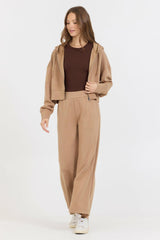 Vintage Havana Joggers | Women Caramel Cloud Fleece Flare Pant Caramel