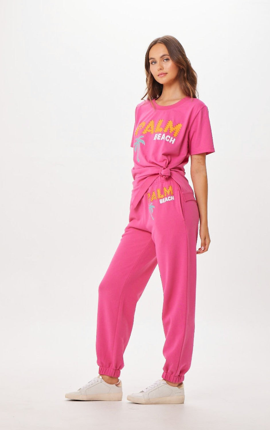 Vintage Havana Joggers | Women Hot Pink Palm Beach Jet Setter Surf Wash Jogger Hot Pink
