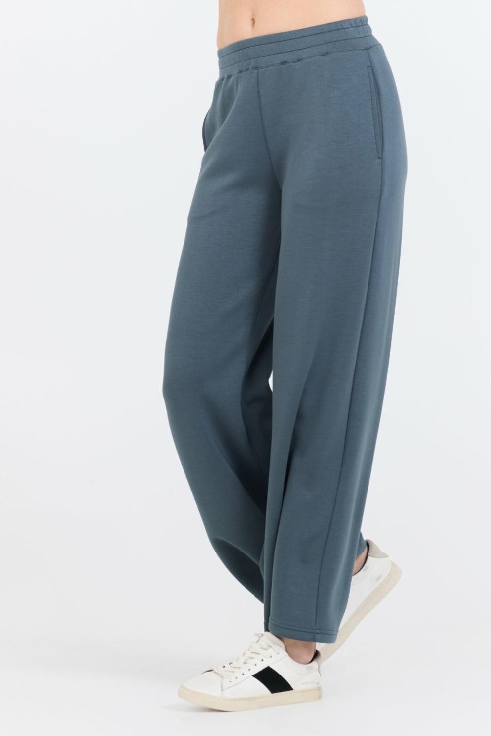 Vintage Havana Joggers | Women Mountain Grey Cloud Fleece Flare Pant Grey