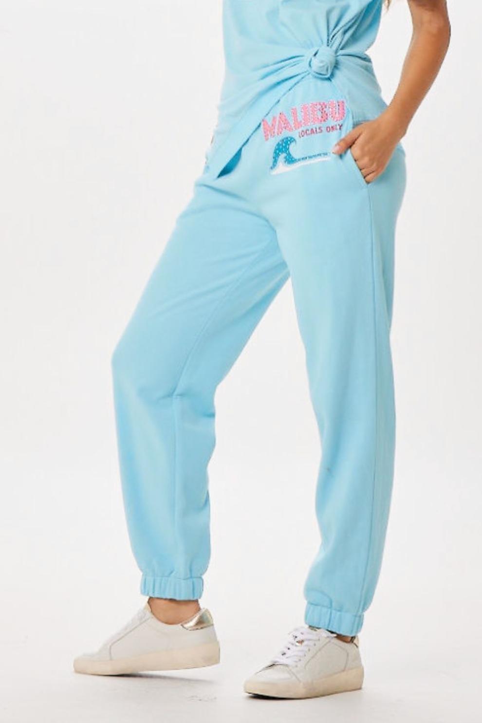 Vintage Havana Joggers | Women Tropical Blue Malibu Jet Setter Surf Wash Jogger Tropical Blue