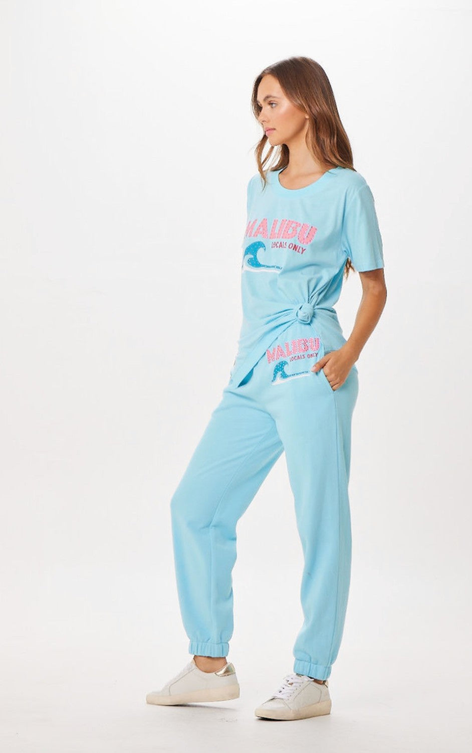 Vintage Havana Joggers | Women Tropical Blue Malibu Jet Setter Surf Wash Jogger Tropical Blue