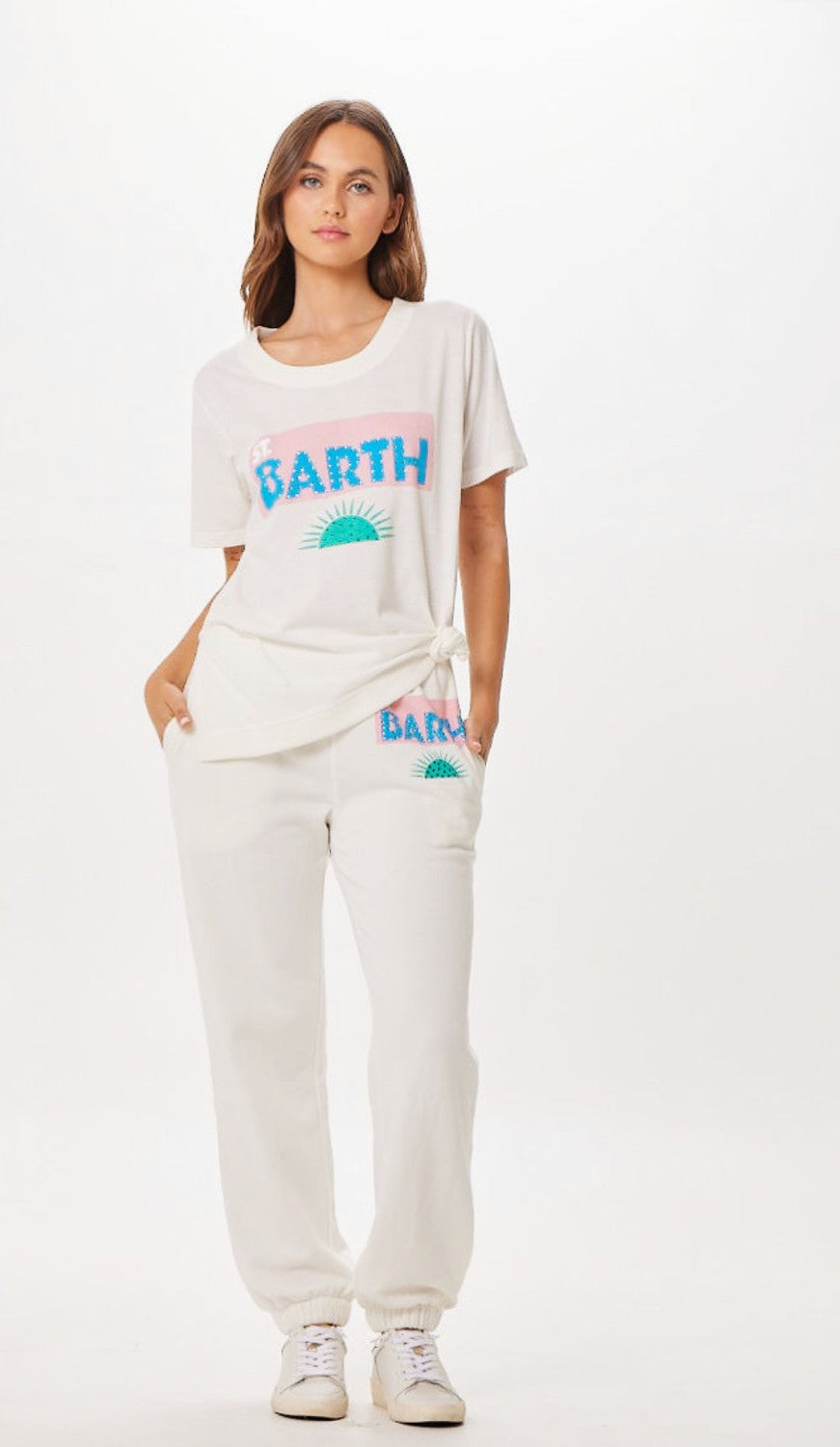 Vintage Havana Joggers | Women White St. Barth Jet Setter Surf Wash Jogger White