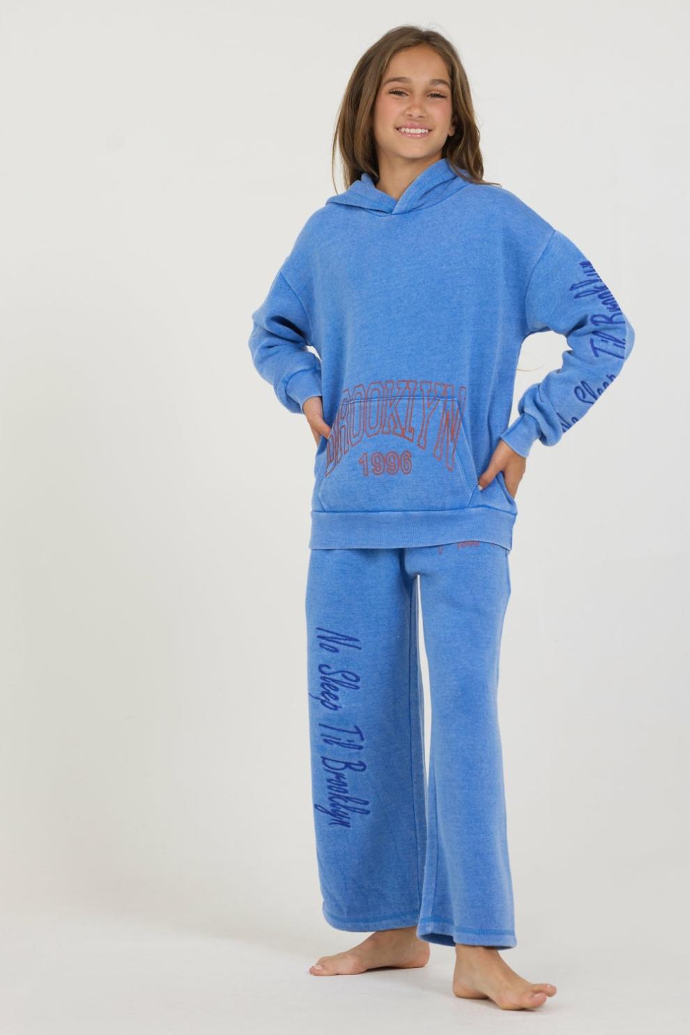 Vintage Havana Kids Bottoms | Women Kids Cobalt No Sleep Till Brooklyn Wide Leg Bone