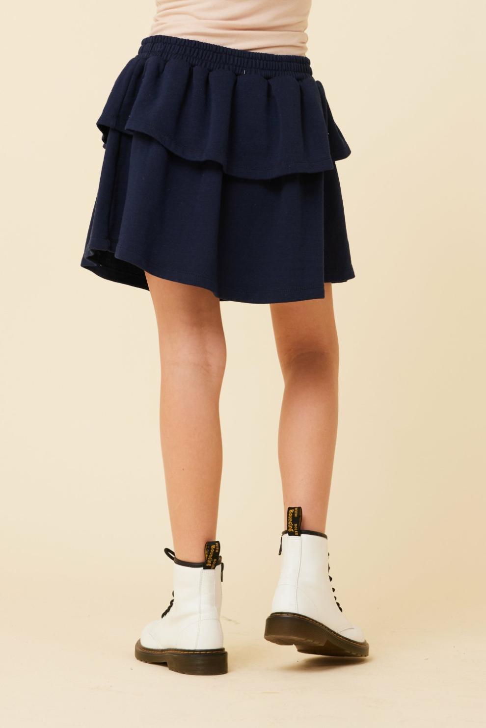Vintage Havana Kids Bottoms | Women Layered Skirt Navy