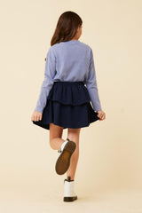 Vintage Havana Kids Bottoms | Women Layered Skirt Navy