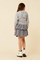 Vintage Havana Kids Bottoms | Women Plaid Waistband Layered Skirt Titan