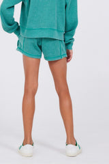 Vintage Havana Kids Bottoms | Women Vintage Green Thermal Shorts Surf Green