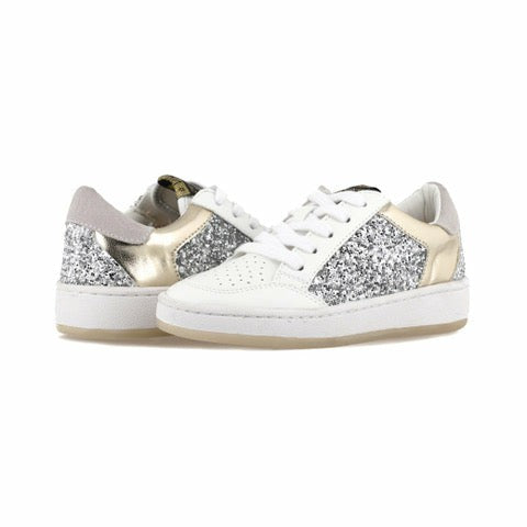 Vintage Havana Kids Sneakers | Women KIDS HALEE - WHITE SILVER GOLD MULTI Silver Glitter Gold Multi