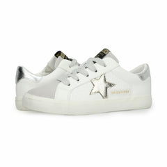 Vintage Havana Kids Sneakers | Women KIDS VALERY - WHITE PEBBLED WASHED SILVER White Pebbled Washed Silver
