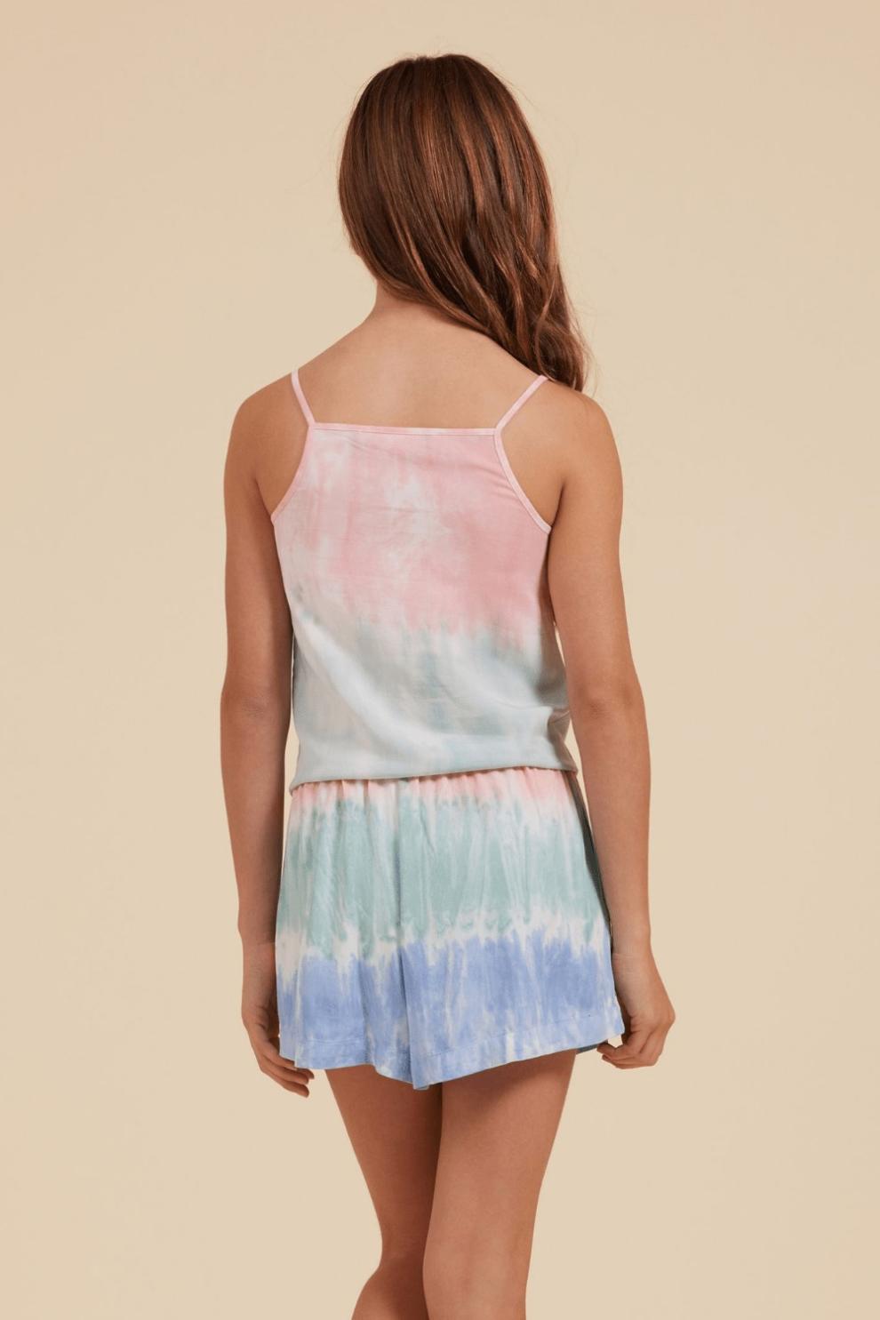 Vintage Havana Kids Tops | Women Havana Tie Dye Tie Front Button Up Tank Havana Tie Dye