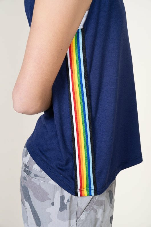 Vintage Havana Kids Tops | Women HEART AND STRIPES TANK Blue