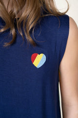 Vintage Havana Kids Tops | Women HEART AND STRIPES TANK Blue