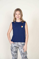 Vintage Havana Kids Tops | Women HEART AND STRIPES TANK Blue