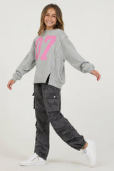 Vintage Havana Kids Tops | Women Kids Classic Grey Oversized Crewneck Classic Grey