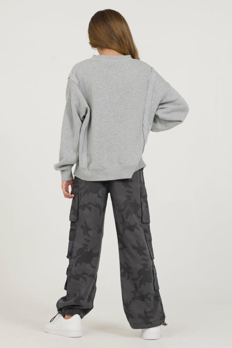 Vintage Havana Kids Tops | Women Kids Classic Grey Oversized Crewneck Classic Grey