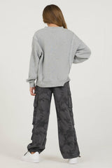Vintage Havana Kids Tops | Women Kids Classic Grey Oversized Crewneck Classic Grey